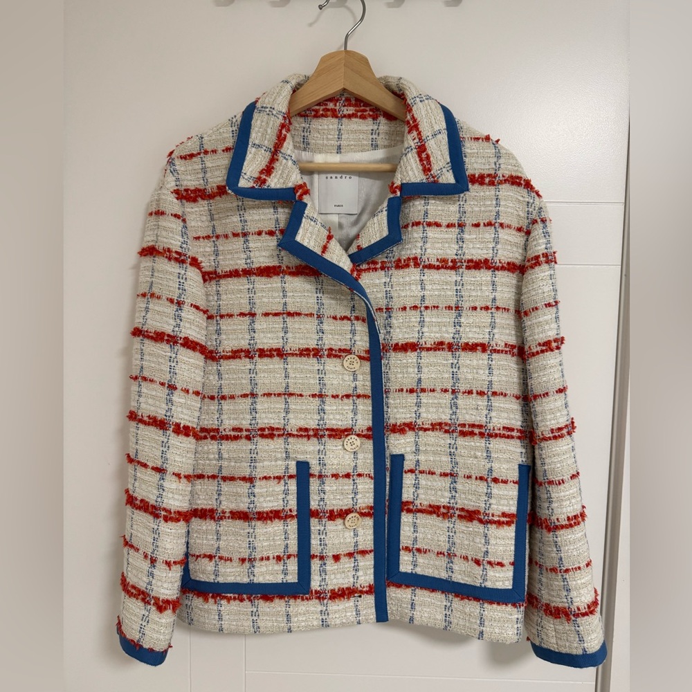 Sandro tweed jacket size 38